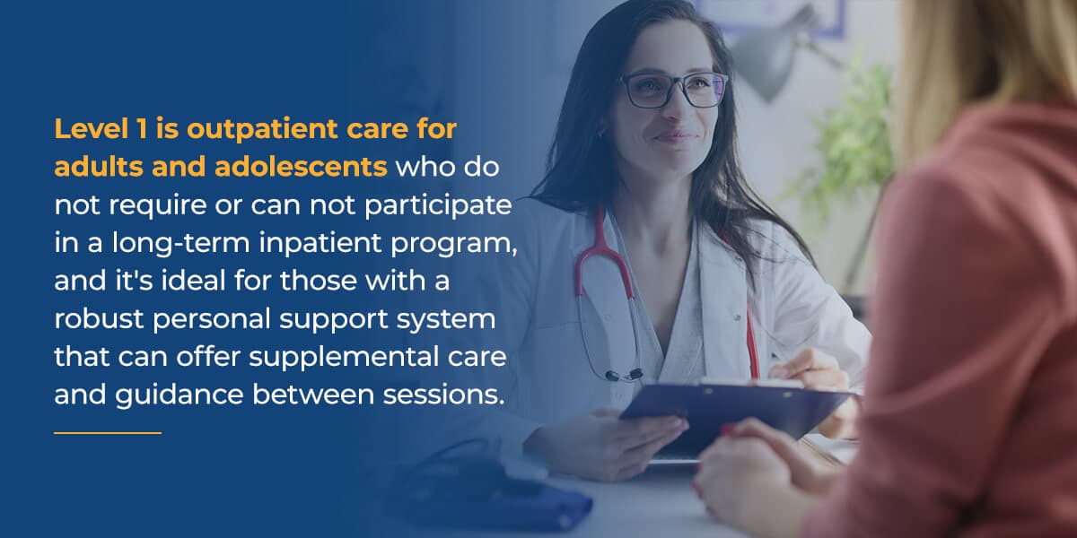 Level 1 outpatient care